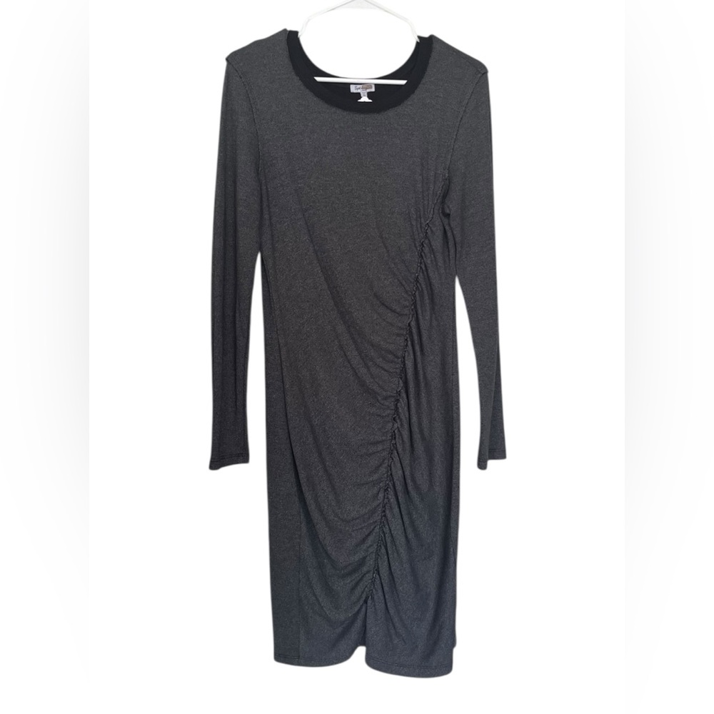 Splendid Charcoal Long Sleeve Logan Maternity Dress Size L